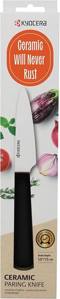 Kyocera INNOVATIONwhite 3" Ceramic Paring Knife - White Z212 Blade with Non-Slip Black Handle
