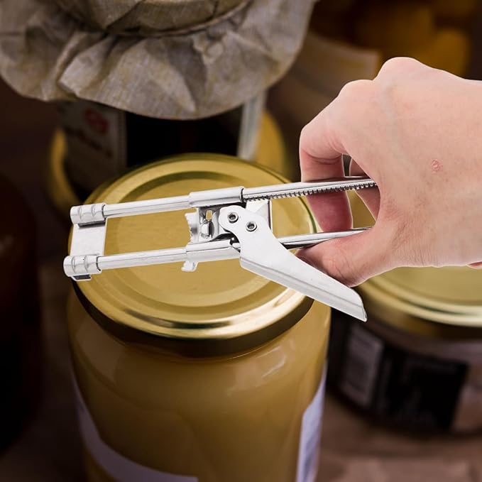 KESYOO Adjustable Stainless Steel Jar Opener Tool for Comfortable to Hold Manual Can and Bottle Lid Remover for Kitchen Use