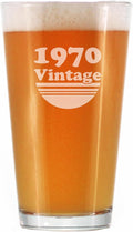 Bevvee Vintage 1970 Pint Glass for Beer - 55th Birthday Gifts for Men or Women Turning 55 - Fun Bday Party Decor - 16 oz