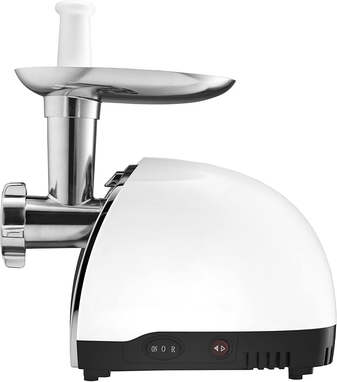 Gourmia Electric Meat Grinder 500 1000 Watt Max 3 Stainless steel grind plates fine to coarse commercial meat grinder machine white silver meat processor electric food mill grinder for kitchen GMG525