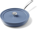 Redchef Ceramic Frying Pans Non Stick 9.5", 2.4QT Deep Saute Pan with Lid, Large Jumbo Cooker with Stay Cool Handle, Non Toxic Cooking Ceramic Pan, Induction Dishwasher Safe, PFOA & PFAS Free(Blue)