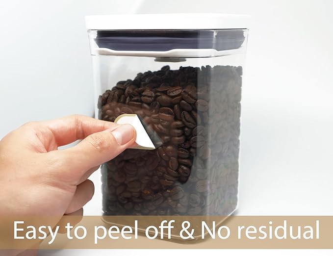 Waterproof Kitchen Labels for OXO POP Food Storage Containers and Home Organization, Pack of 64