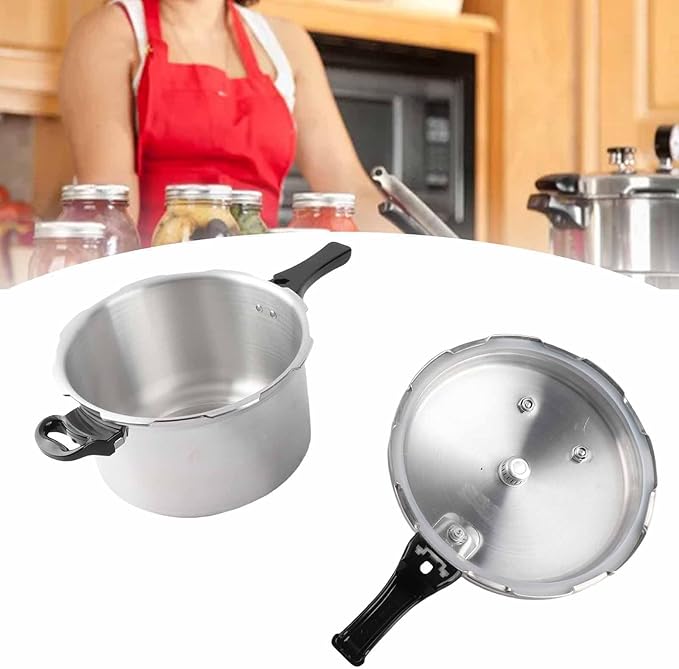 Aluminium Alloy Pressure Cooker Large Capacity Explosion Proof Canning Pot Cooker for Family Gatherings (24CM/7L)