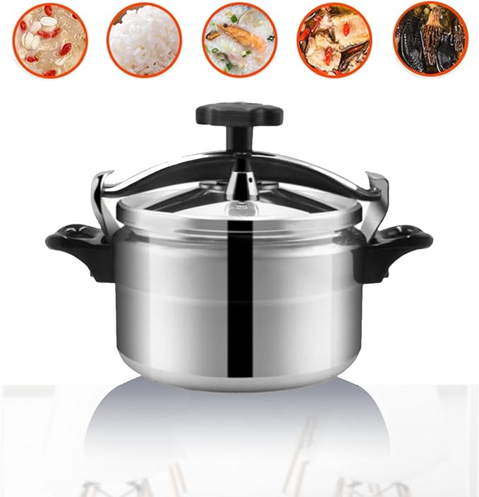 Aluminum Pressure Canner,Explosion Proof Compound Bottom Large Capacity Stainless Steel Pressure Cooker for Gas Electric Flat Top Stoves (7L)