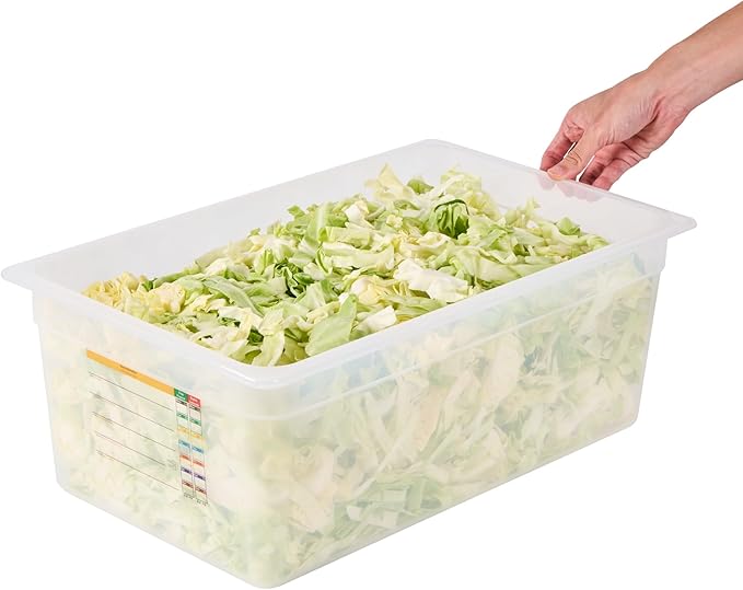 Restaurantware Food Storage Container 1 Pack of 20.7 x 12.6 x 7.8 Inches Plastic Stackable Storage Box White Reusable Label Container Dishwasher Safe For Restaurants And Kitchens