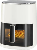 OLIXIS Air Fryer 6 Quart with Window Square Air Fryer 12-in-1 Air Fry, Roast, Reheat, Dehydrate, Bake, Steam, Fries, Custard, Chicken, Wings, Sea Food, Vegetabels,400F, White