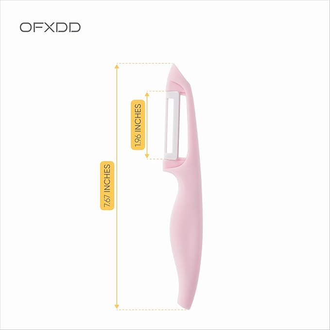 Ceramic Blade Peeler for Vegetables and Fruits - Pack of 3 - Handheld Potato Skin Peeler - Kitchen Utensil Apple Knife Peelers