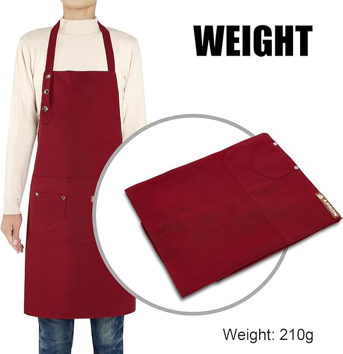 Personalized Aprons Custom Women Men Apron with Pockets Chef for Baking Bbq Grill Embroidered with Name Text