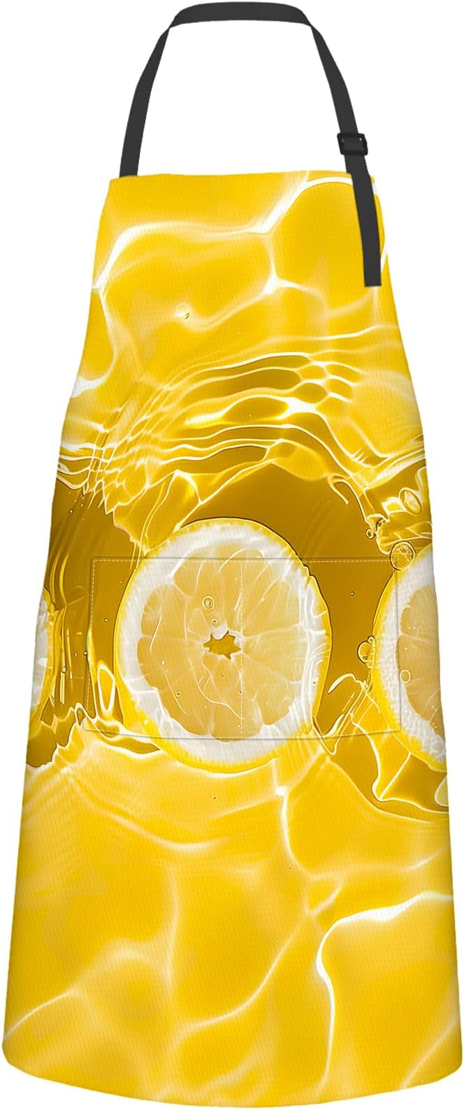 Lemon Apron,Oxford Fabric Adjustable Kitchen Apron with 2 Pockets,Waterproof Cooking Aprons for Men Women Mom Wife Dad,Ideal Gifts for Coffee House,Shop,Baking,BBQ,Housewarming,28x33in