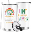 Tiny Human Tamer Tumbler, Daycare & Preschool Teacher Appreciation Gifts - 20oz Travel Coffee Mug