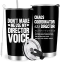 Director Gifts Tumbler, 20oz Stainless Steel Travel Coffee Mug for Band, Art Theater Movie Film, Program Director, Boss Appreciation