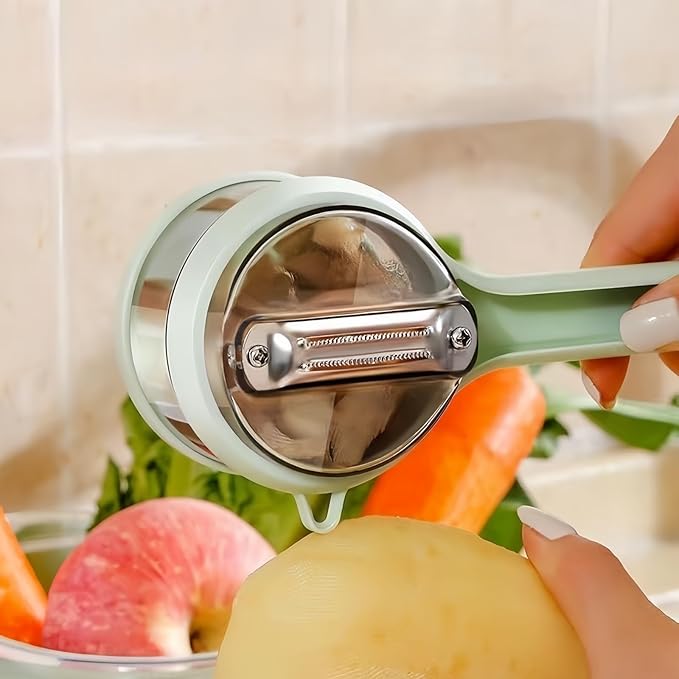 New with Box Storage Kitchen Special Fruitpeeler,Veggie Peeler with Container,Multi Functional,Easy to Carry,Suitable for Various Fruits and Vegetables (Green)