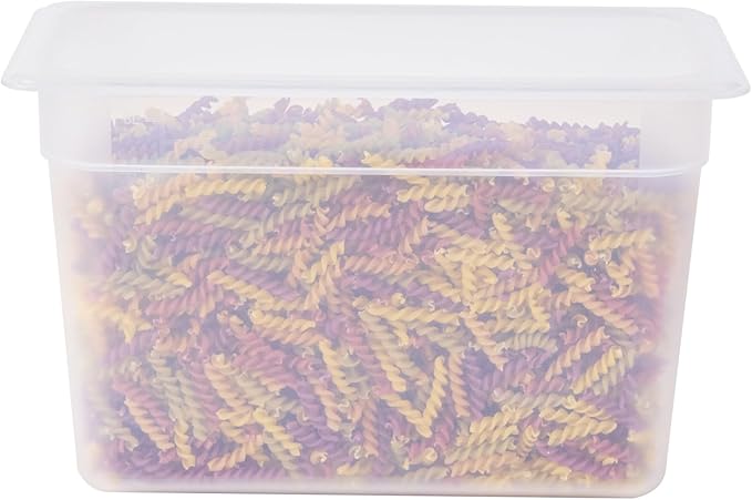 Restaurantware Food Storage Container 1 Pack of 12.7 x 6.8 x 7.8 Inches Plastic Stackable Storage Box White Reusable Label Container Dishwasher Safe For Restaurants And Kitchens