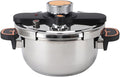 Professional Stainless Steel Pressure Cooker Efficient Even Heating Large Capacity Canning Pot Home Kitchen (5L)