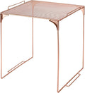 Locker Organizer Shelf Stackable Extra Locker Shelf for School Locker Organizer Storage Cabinet Accessories Suitable for School, Office, and Home use (1, Rose Gold)