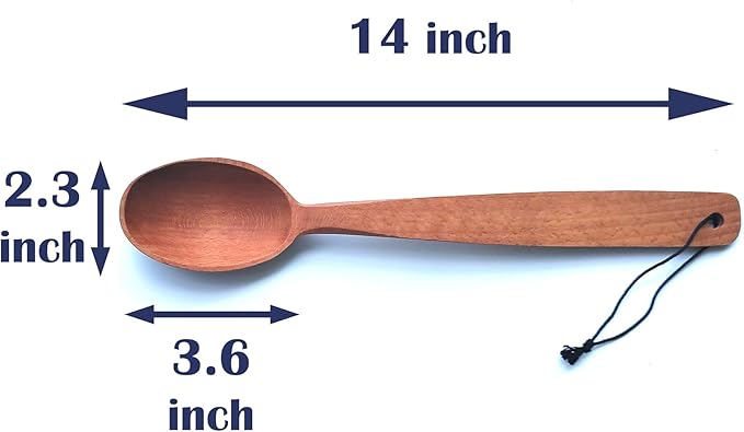 3 Large Wooden Spoons: 18" Paddle, 18" and 14" Spoons with a Scoop Bundle. Heavy Duty Long Wooden Spoons For Cooking In Big Pots - Brewing, Canning, Crawfish Boil, Stirring & Mixing.