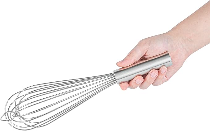 Met Lux Stainless Steel French Whisk - 12" - 1 count box, Silver