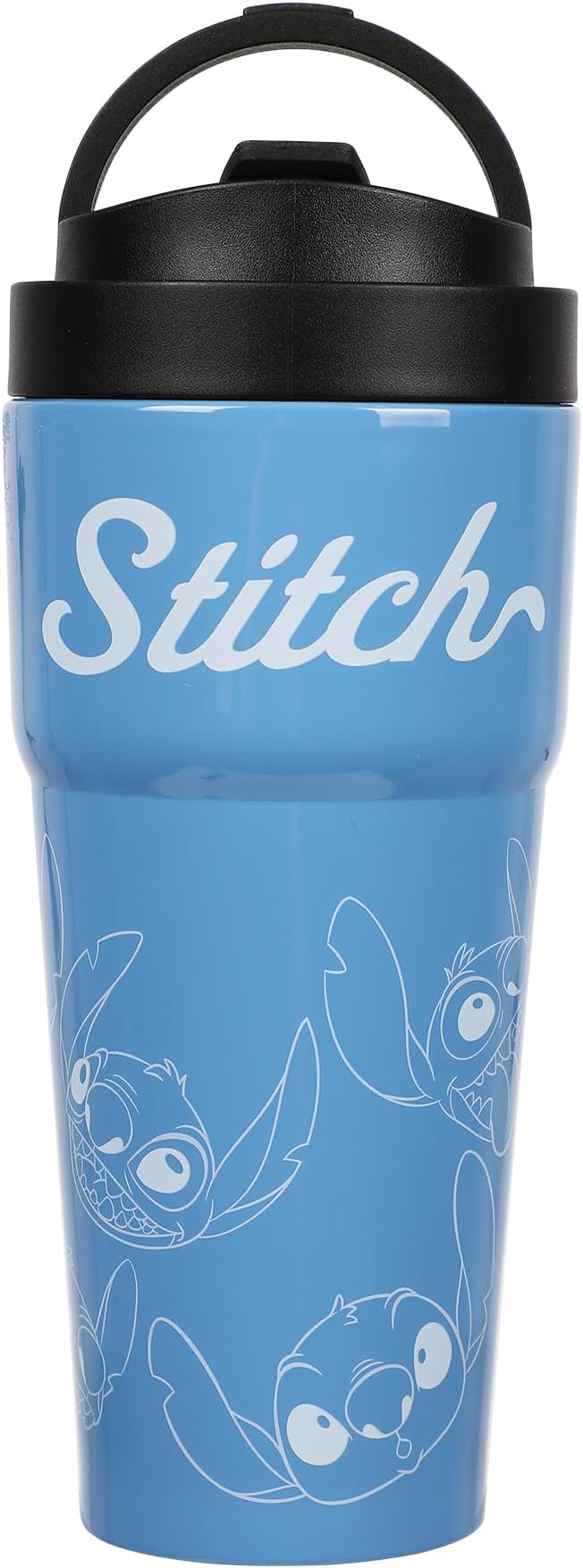 Bioworld Lilo & Stitch Stitch Faces Blue 27 Oz Stainless Steel Coffee Tumbler