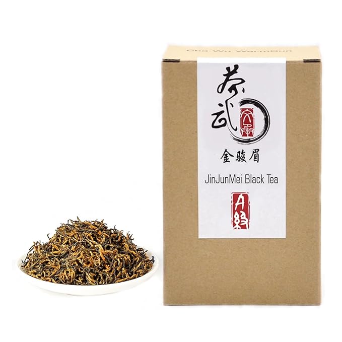 ChaWuWarmSun [A] JinJunMei Black Tea,8.8oz/250g,Chinese Loose Leaf Tea,WuYi Mountain,FuJian China