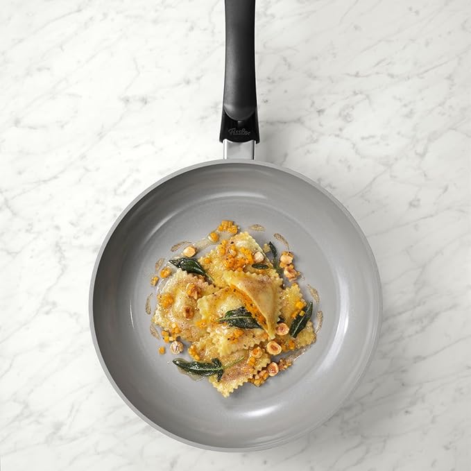 Fissler Ceratal Classic Ceramic 9.5 Inch Non-Stick Frying Pan, Warm Grey, Made without PFAS