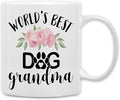QASHWEY Dog Grandma Gifts Mug, Gifts for Dog Grandma Coffee Mug, Mothers Day Dog Owner Lover Mug Tea Cup Gifts for Grandma Grandmother, World’s Best Dog Grandma Coffee Cups Ceramic 11oz
