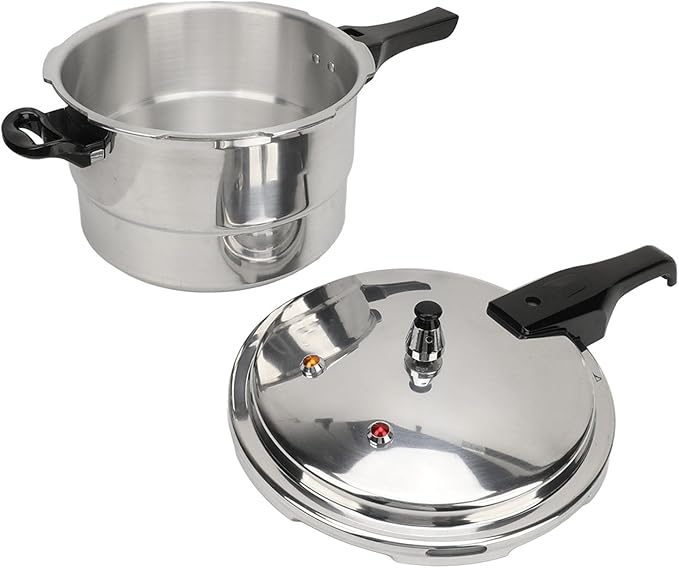 Luqeeg Aluminum Pressure Cooker, Pressure Canner with Heat Quickly, Even Heat Distribution, Induction Stove and Open Dual Use, Fast Cooking Pot, Pressure Cooker for Canning