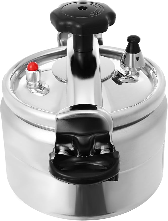 3L Mini Pressure Cooker, Aluminum Alloy Pot Lightweight& Portable Flat Bottom Pot Family Small Pressure Cooker with Two Handles for Stewing Vegetables Rice Soup Stewing Meat
