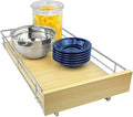 LYNK PROFESSIONAL® SELECT™ Pull Out Cabinet Organizer, 11" x 21" Slide Out Drawers for Kitchen Cabinets - Sliding Pull-Out Pantry Shelves – Home Shelf Organizers - Lifetime Ltd. Warranty, Wood Chrome