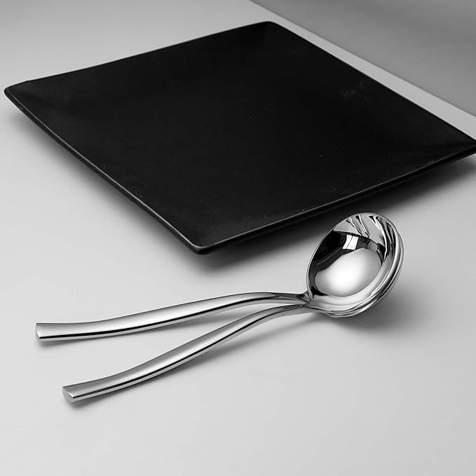 Teyyvn 4-Piece Kitchen Serving Gravy Ladles, Stainless Steel Sauce Ladle, Soup Ladle