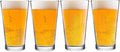 DU VINO Classic Nucleated Pint Glass Set for Better Head Retention, Aroma and Flavor- 16 oz Ultimate Pint Glass for Beer Drinking- Beer Glasses For Men- Cool Beer Glass USA Made- 4 Pack