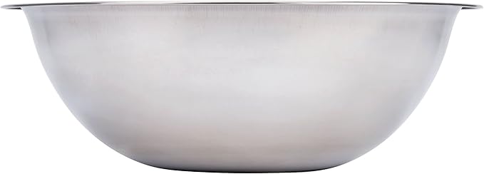 Betolla 4 Quart Stainless Steel Mixing Bowl – Medium Weight Flat Base Prep Bowl with Polished Mirror Finish for Baking, Cooking & Food Prep