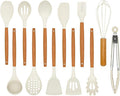 Kitchen Utensils Set - Silicone Cooking Utensils Set - 12 Pcs for Cooking, Spatula,Turner, Spoon, Brush, Useful Pots and Pans Accessories, Kitchen Gadgets for Non-Stick Cookware BPA FREE
