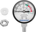 MEASUREMAN Black Steel Pressure Cooker Gauge, Pressure Canner Gauge, Steam Pressure Gauge, 2" Dial, Lower Mount, Including Hexagon Gasket and Nut
