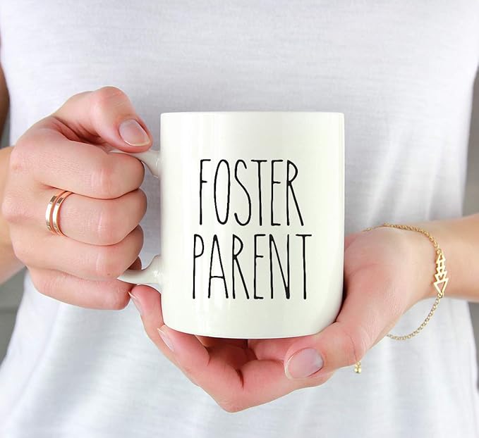 Andaz Press Simple Rustic Farmhouse Kitchen Decor 11oz. Ceramic Coffee Tea Mug Gift, Foster Parent, 1-Pack, Birthday Christmas Gift Ideas for Family, Friends