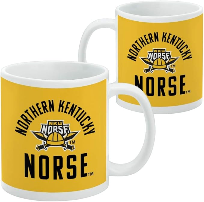 Northern Kentucky University Norse Ceramic Coffee Mug, Novelty Gift Mugs for Coffee, Tea and Hot Drinks, 11oz, White