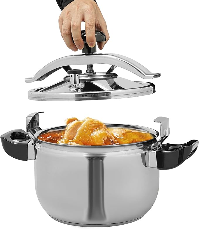 Pressure Cooker Stainless Steel, Commercial Stove Top Pressure Cooker Pot Used for Pressure Foodie or Steaming Instant Fast Cooking Pot