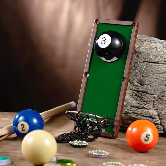 Arola Magnetic Billiard Ball Bottle Opener, Removable Wall Mounted Opener with Cap Collector, Birthday Gift for Billiards Enthusiast, Beer Lovers and Men, as Kitchen Yard Bar Decoration（Flannel）