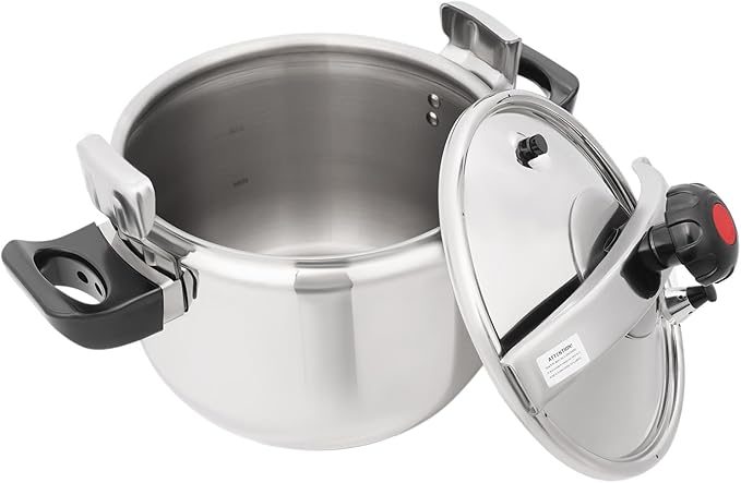 Stainless Steel Pressure Cooker, 23.3QT Induction Compatible Pressure Cooker, 60KP High Pressure Stewing Pot, Compatible with Gas & Induction Cooker