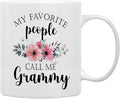 QASHWEY Grammy Coffee Mug, Grammy Gift, Grandma Coffee Mugs, GrandmaGifts, GrammyMug Tea Cup Gifts for GrandmaGrammy, My Favorite People Call MeGrammy CoffeeCups Ceramic 11oz