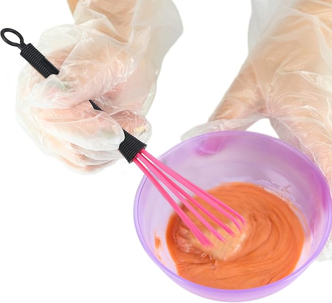 12 Pack Hair Color Whisk Mini Whisk for Hair Dye Color Mixing Christmas Gifts 7 x 1.2 in Salon Barber Plastic dressing Dye Kitchen Baking Cooking Mixer Tool