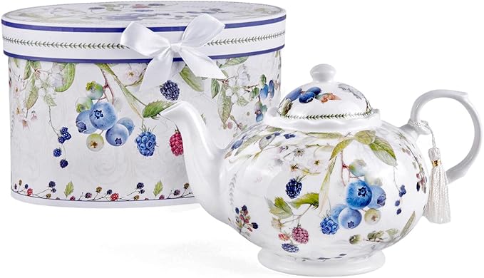 Wild Berries Bone China Teapot 33.81 fl oz (1000 ml) in Gift Box