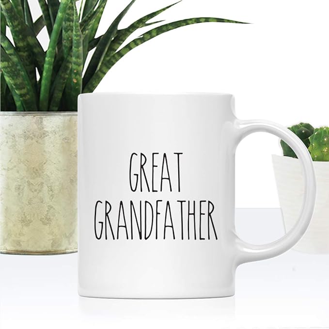 Andaz Press Simple Rustic Farmhouse Kitchen Decor 11oz. Ceramic Coffee Tea Mug Gift, Great Grandfather, 1-Pack