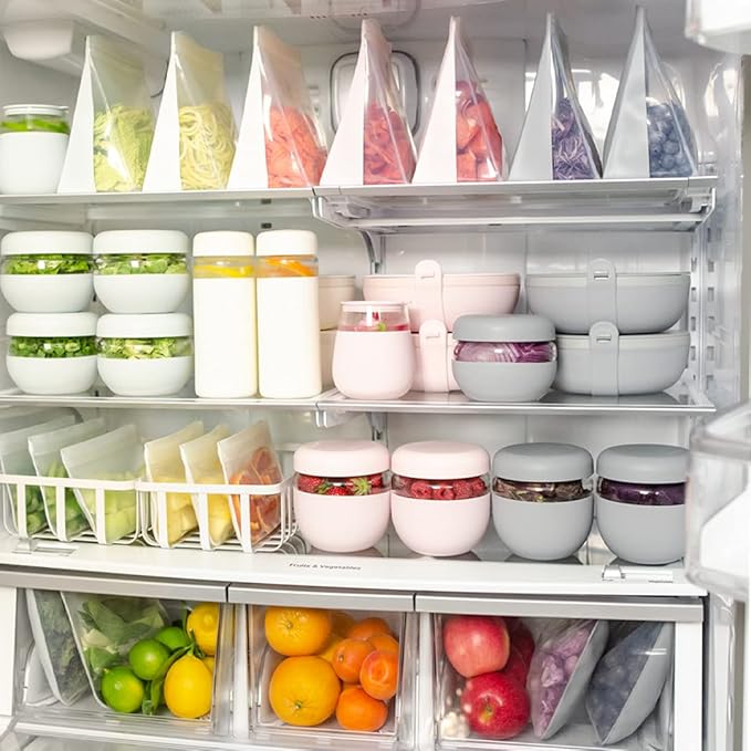 W&P Porter Silicone Reusable Storage Bag, Sandwich (36oz Stand-Up), Mint, Food Storage Container, Microwave and Dishwasher Safe, Easy Cleaning