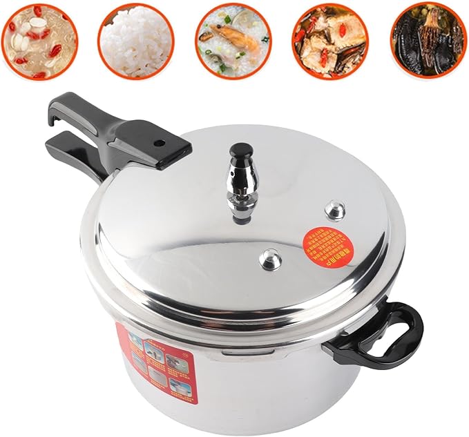 Aluminium Alloy Pressure Cooker Large Capacity Explosion Proof Canning Pot Cooker for Family Gatherings (24CM/7L)