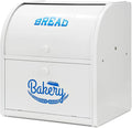 Bread Box, Metal Bread Box For Kitchen Countertop, Bread Storage Container Holds 2 Loaves Of Bread, High Capacity Breadbox, Bread Holder Suit Farmhouse Kitchen Decor For Counter (White)