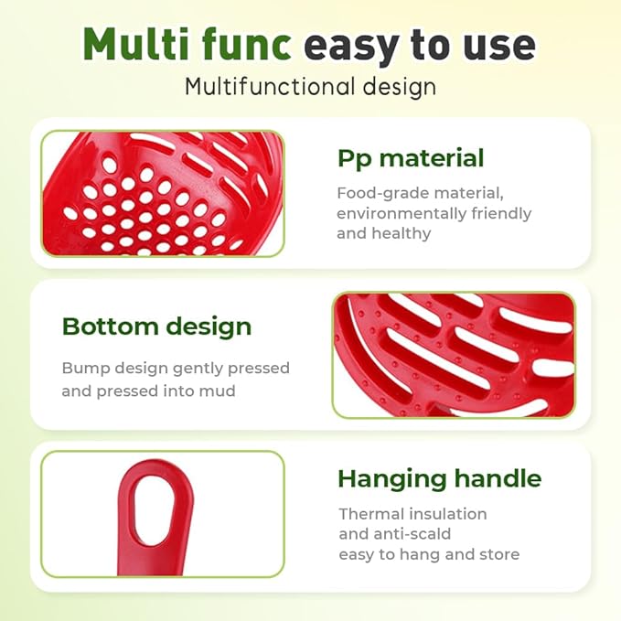 Multifunctional Kitchen Cooking Spoon, 2026 Upgraded Slotted Spoon, Great for Cooking and Serving, Heat-Resistant Spoon for Mixing, Grating, and Draining (White)