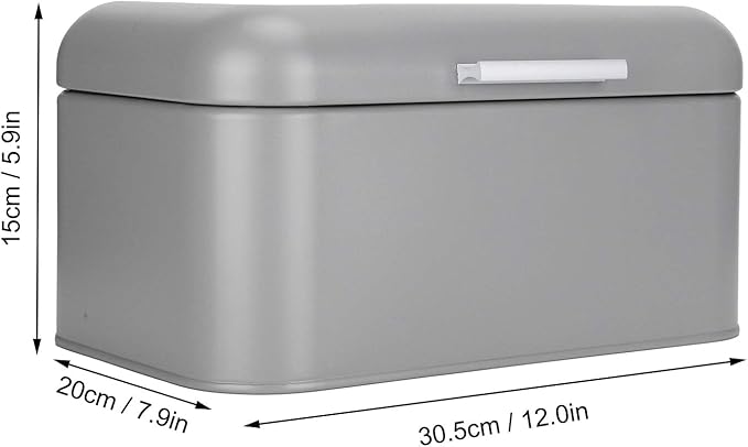 Large Bread Box,Iron Bread Box with Lid,Metal Bread Storage Bin,Bread Keeper Container,Bread Containers Storage,Modern Solid Color Retro Style,for Kitchen Counter