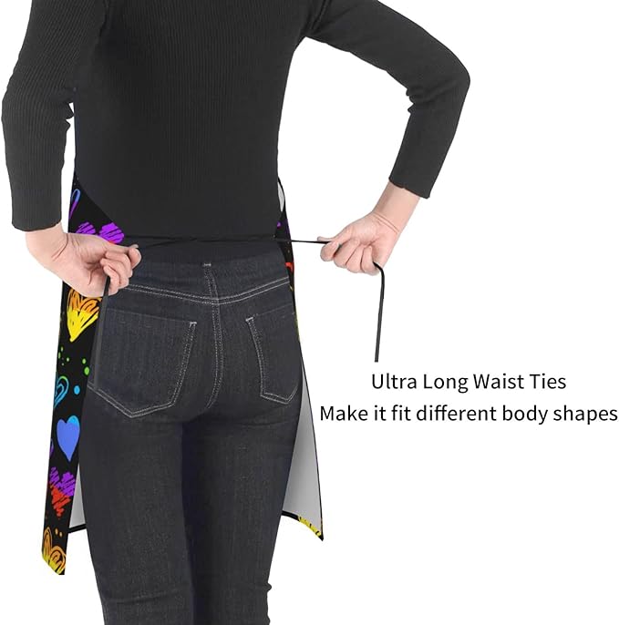 LGBT Aprons Gay Aprons with Pockets and Adjustable Rainbow Apron for Gardening Cooking Kitchen