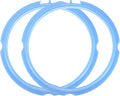 uxcell 2 Pcs Silicone Sealing Ring for Pressure Pot 3QT, Pressure Pot Inner Gasket Seal Rings Pressure Cooker Replacement Parts, Blue