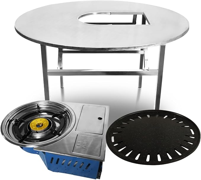 37.5" X 27" Korean BBQ Grill Foldable Outdoor Small Table Gas set